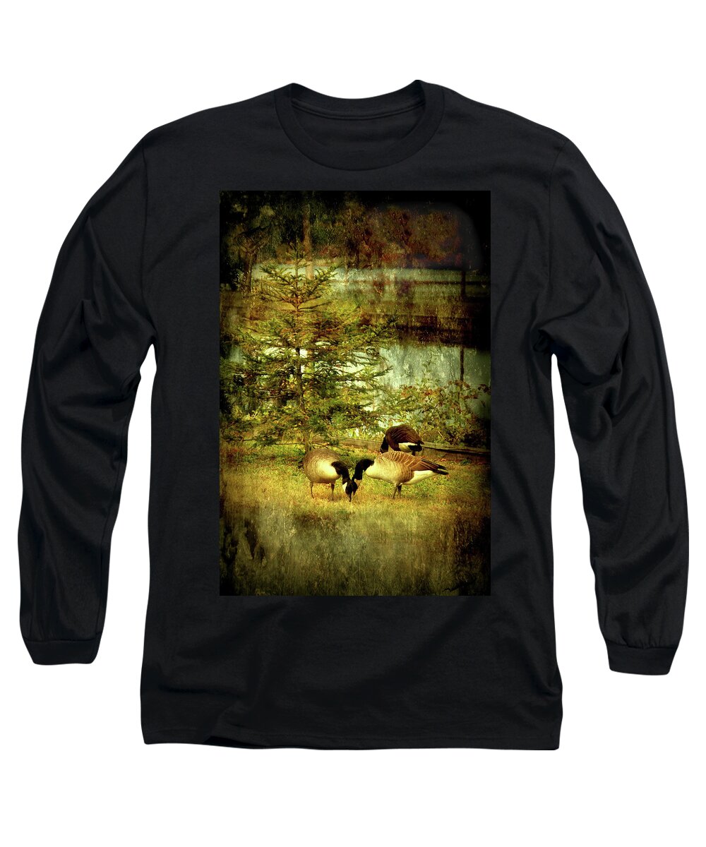 Autumn Long Sleeve T-Shirt featuring the photograph By The Little Tree - Lake Carasaljo by Angie Tirado