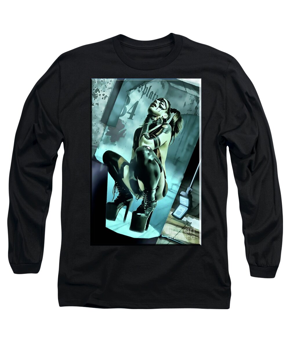 Hell Long Sleeve T-Shirt featuring the digital art Choke by Recreating Creation