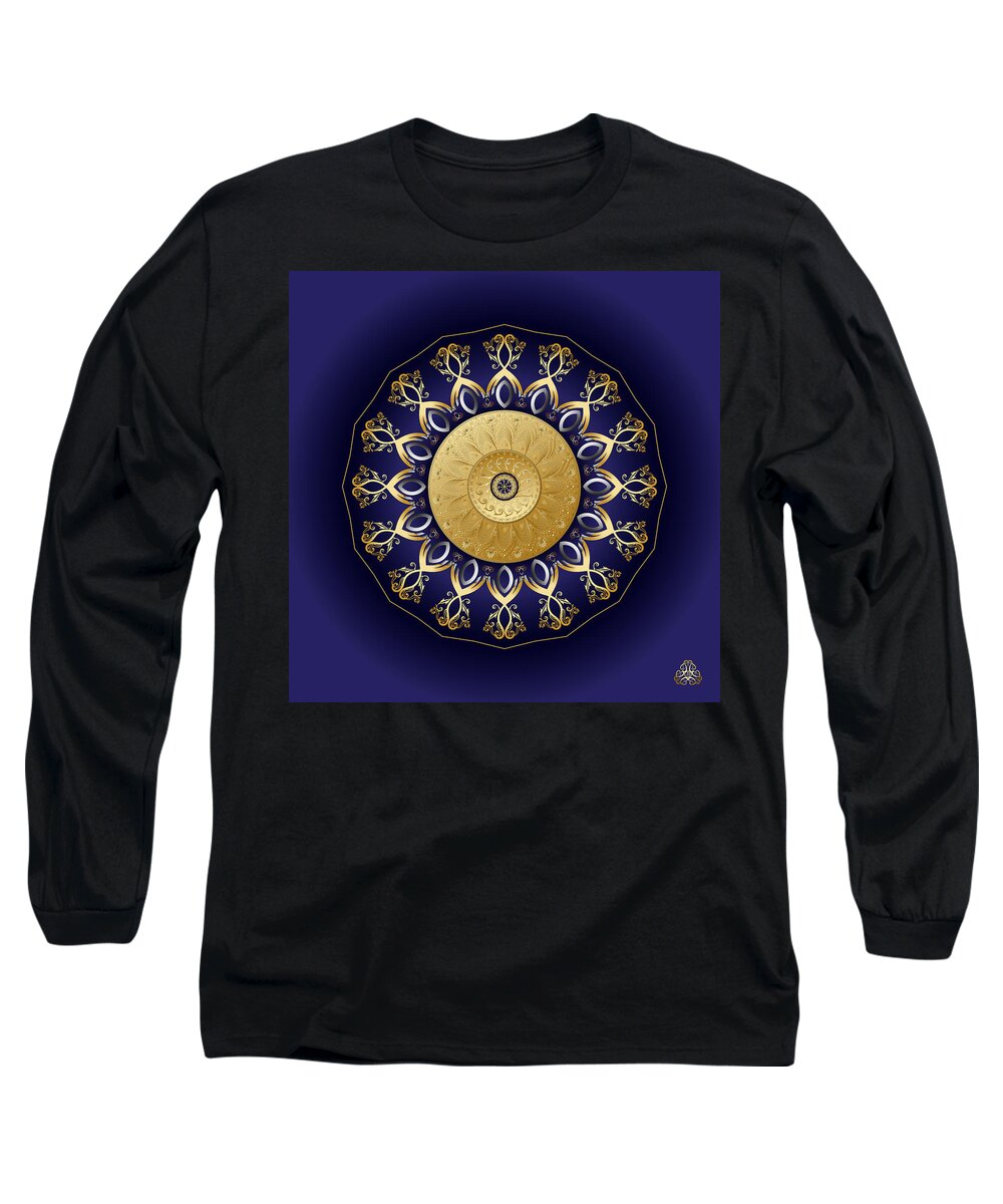 Mandala Long Sleeve T-Shirt featuring the digital art Circumplexical No 4024 by Alan Bennington
