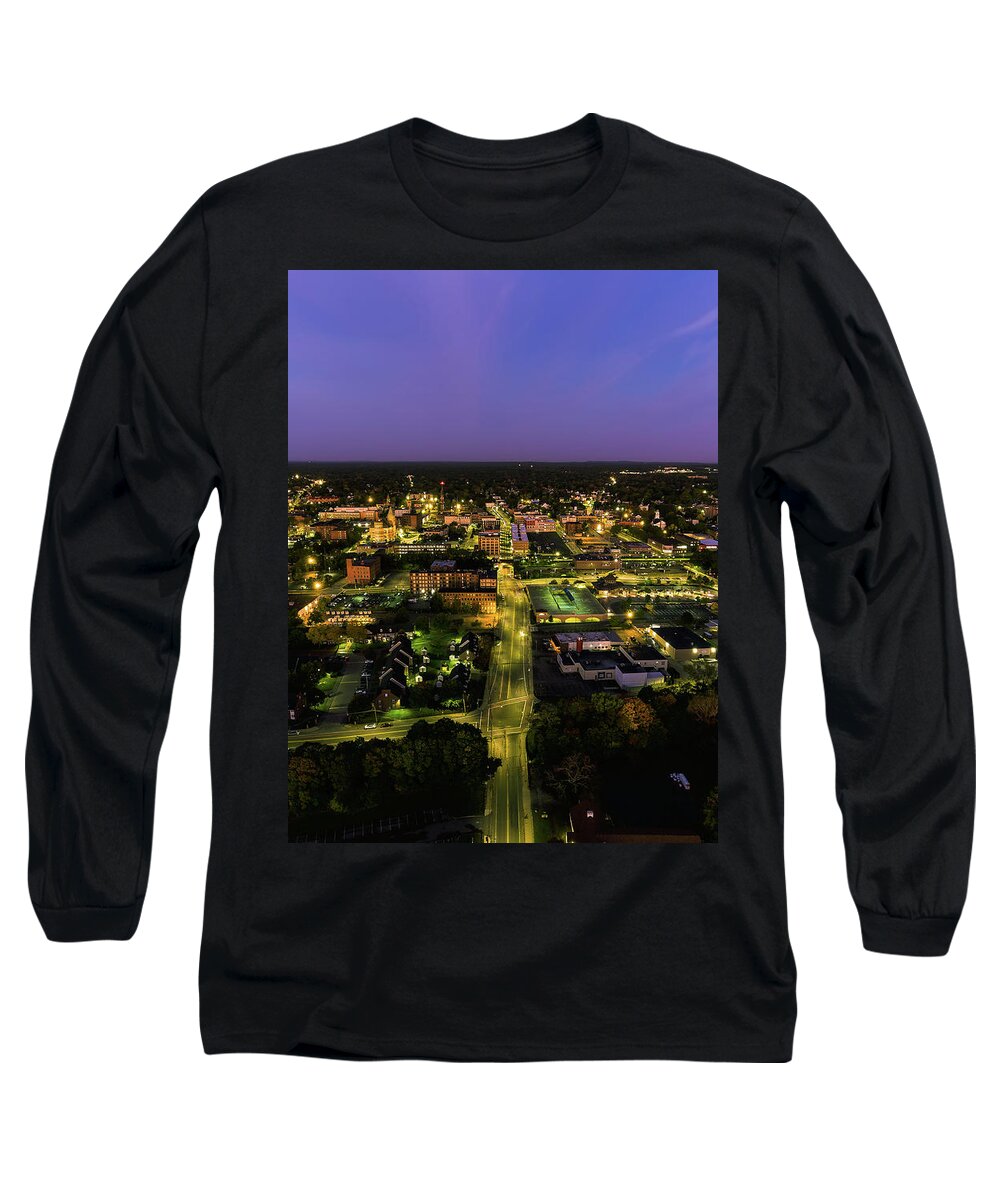 Drone Long Sleeve T-Shirt featuring the photograph City Lights by William Bretton