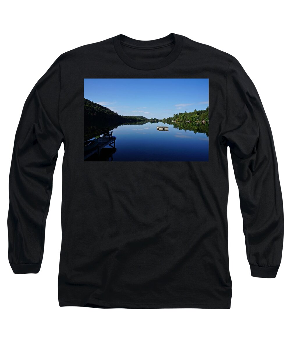 Lake Long Sleeve T-Shirt featuring the photograph Daytime Lake by Kathy Chism