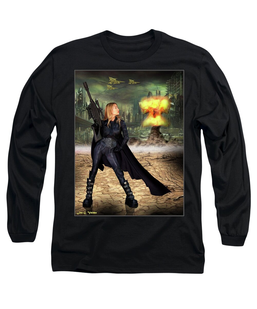Nuclear Long Sleeve T-Shirt featuring the photograph End Game by Jon Volden
