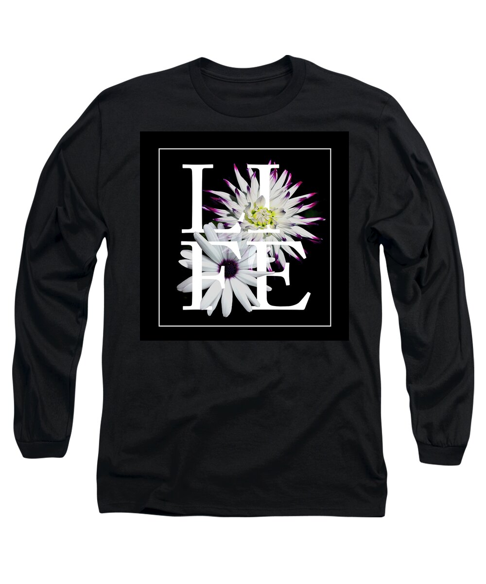 Inspirational Long Sleeve T-Shirt featuring the painting Floral Graphic II by Melissa Wang