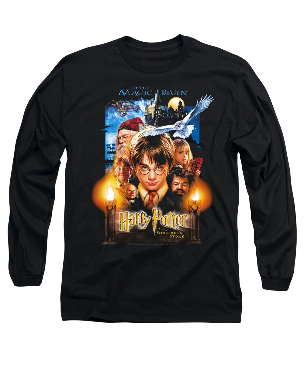  Long Sleeve T-Shirt featuring the digital art Harry Potter - Movie Poster by Brand A