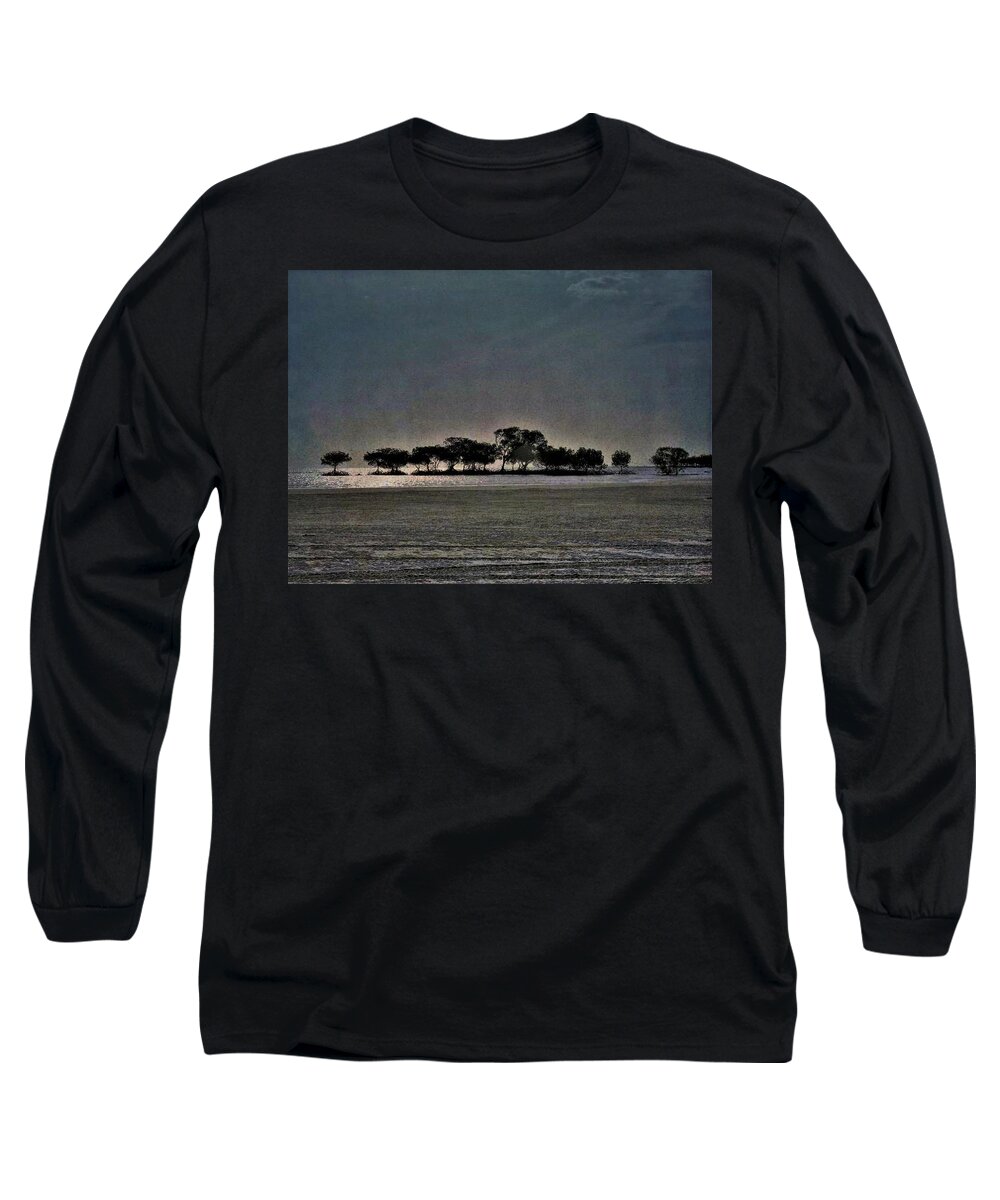 Weipa Long Sleeve T-Shirt featuring the photograph Illuminated Silhouettes At Sunset by Joan Stratton