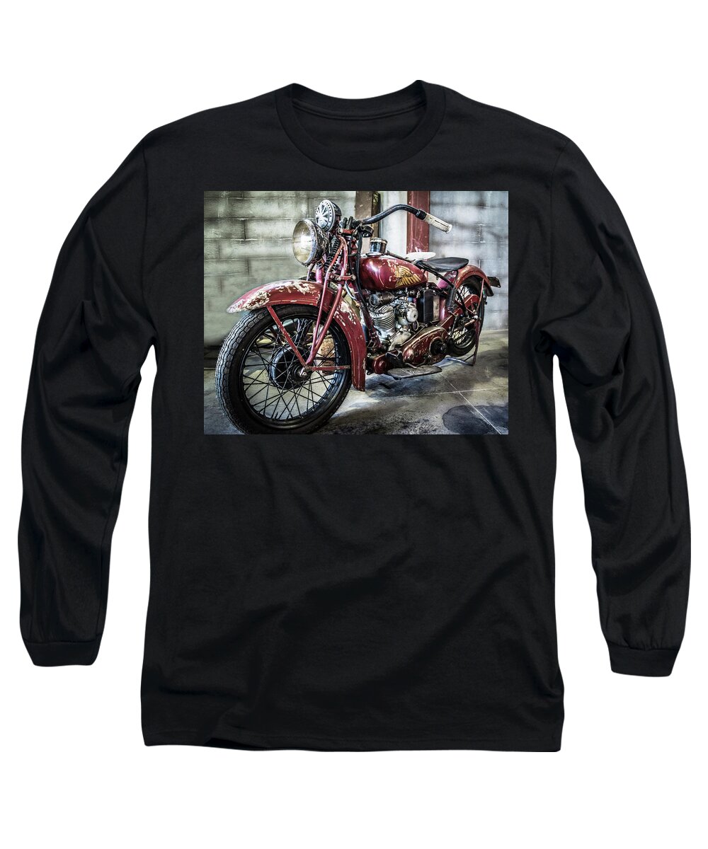 Motorcycle Long Sleeve T-Shirt featuring the photograph Indian Motorcycle by Mary Hone