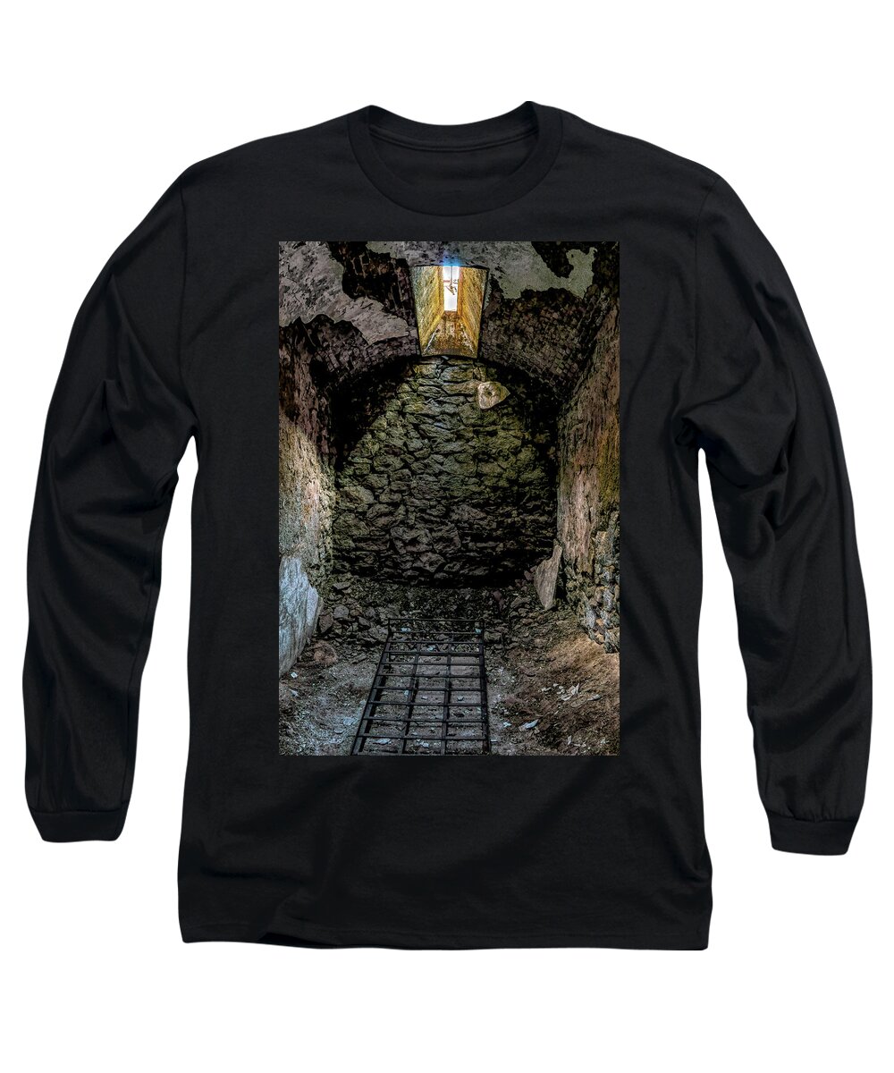Eastern State Penitentiary Long Sleeve T-Shirt featuring the photograph Light From God by Tom Singleton