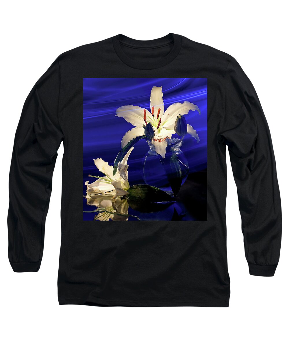 Lily Long Sleeve T-Shirt featuring the photograph Lily by Anna Rumiantseva