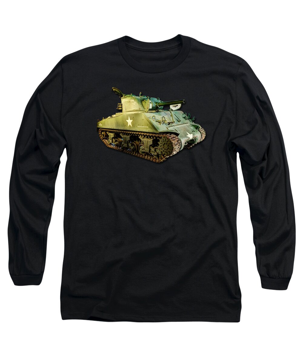 M4 Sherman Tank Long Sleeve T-Shirt featuring the photograph M4 Sherman Tank 2 by Weston Westmoreland