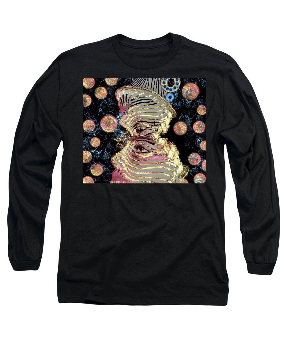 Beauty Long Sleeve T-Shirt featuring the photograph Mask My Minds Eye by Joan Stratton
