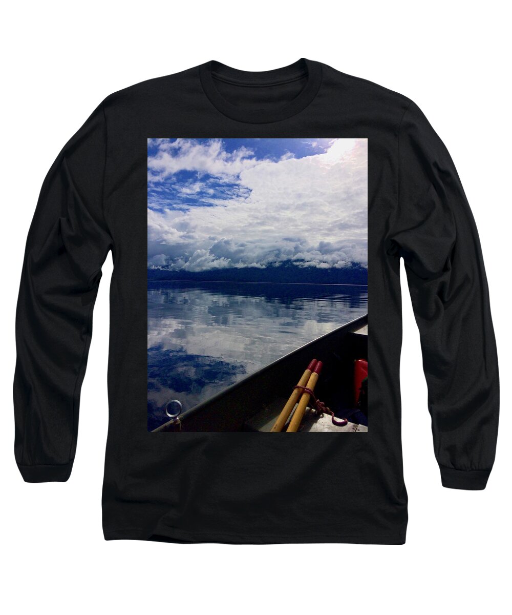 Boat Long Sleeve T-Shirt featuring the photograph Murtle Lake by Gregory Merlin Brown