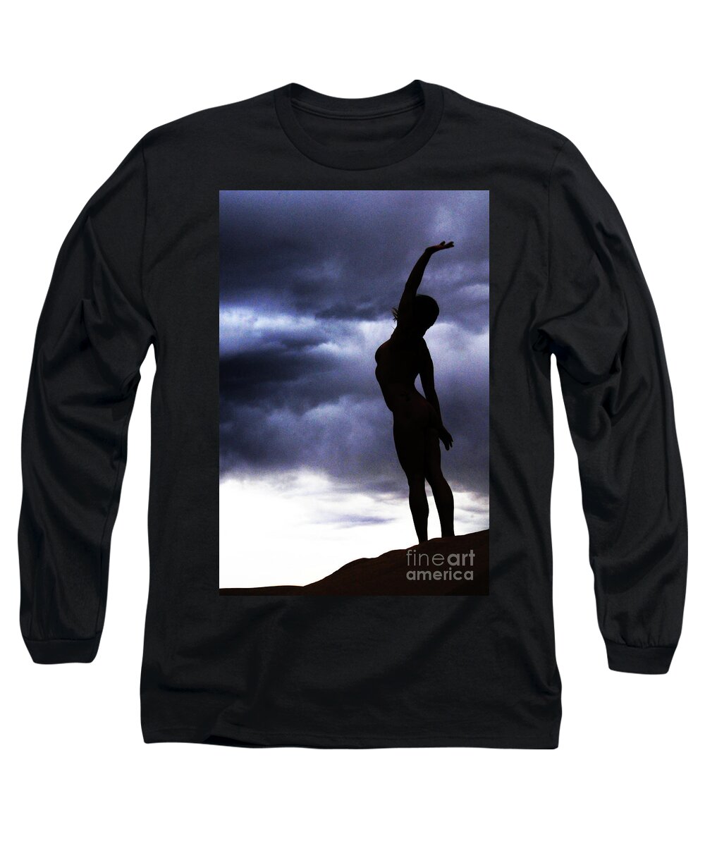 Clouds Long Sleeve T-Shirt featuring the photograph Night Clouds by Robert WK Clark