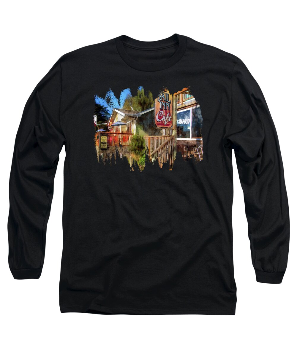Newport Oregon Long Sleeve T-Shirt featuring the photograph On The Bayfront by Thom Zehrfeld