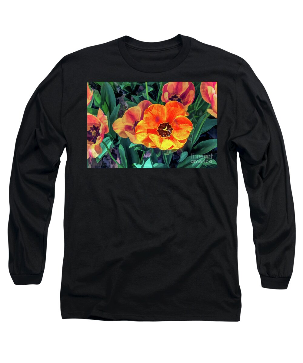 Art Long Sleeve T-Shirt featuring the photograph Orange Poppies by Roslyn Wilkins