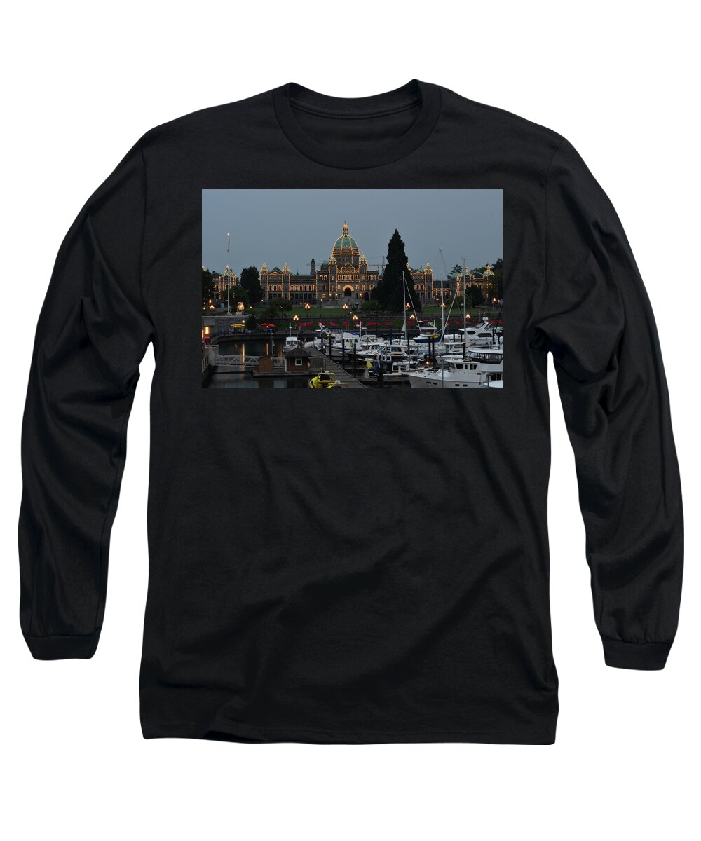 Vicgtoria Long Sleeve T-Shirt featuring the photograph Parliament Building by Segura Shaw Photography