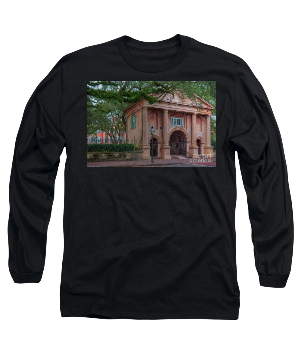 Porters Lodge Long Sleeve T-Shirt featuring the painting Porters Lodge - College of Charleston by Dale Powell