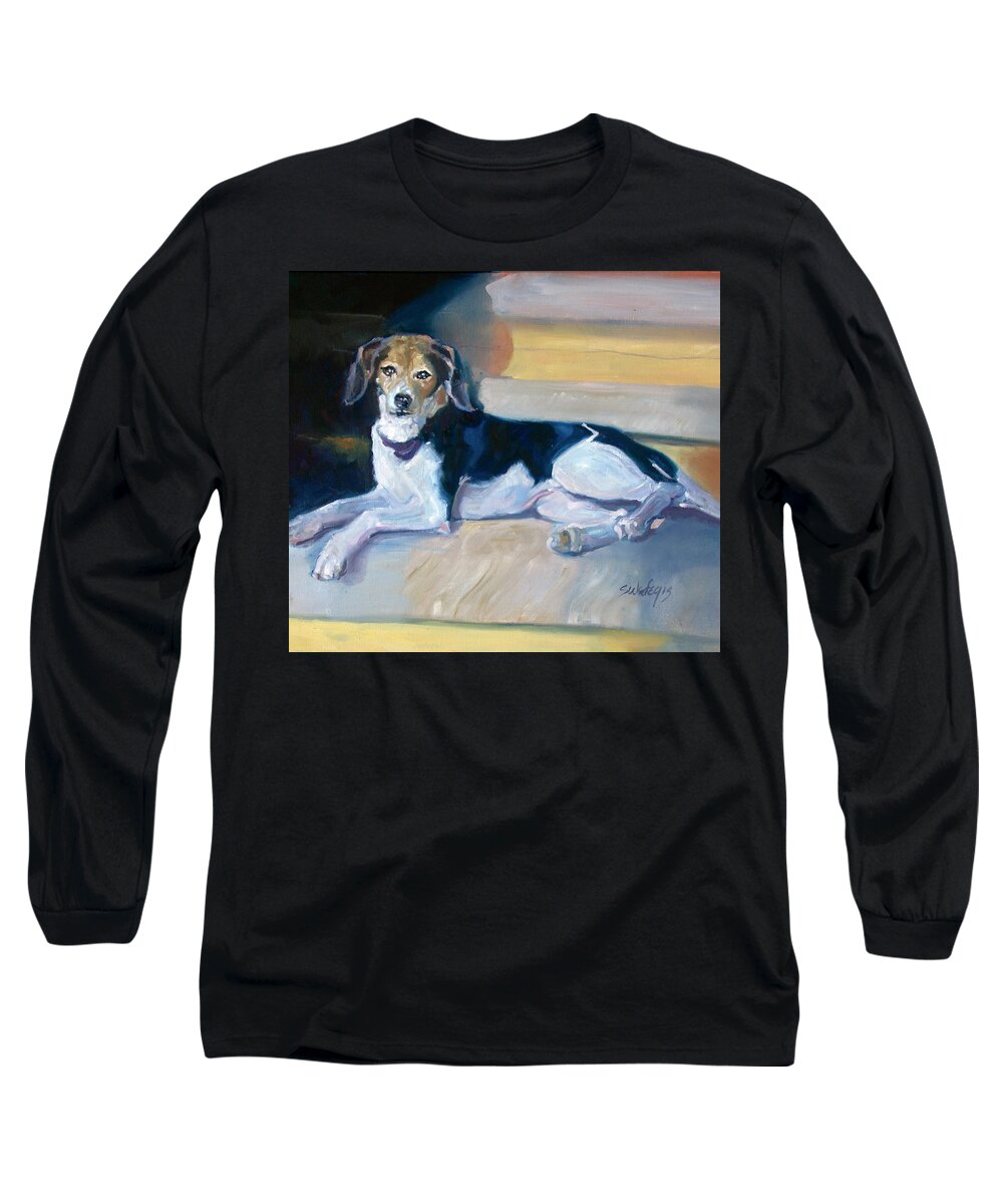Portrait Long Sleeve T-Shirt featuring the painting Queen Bee by Sheila Wedegis