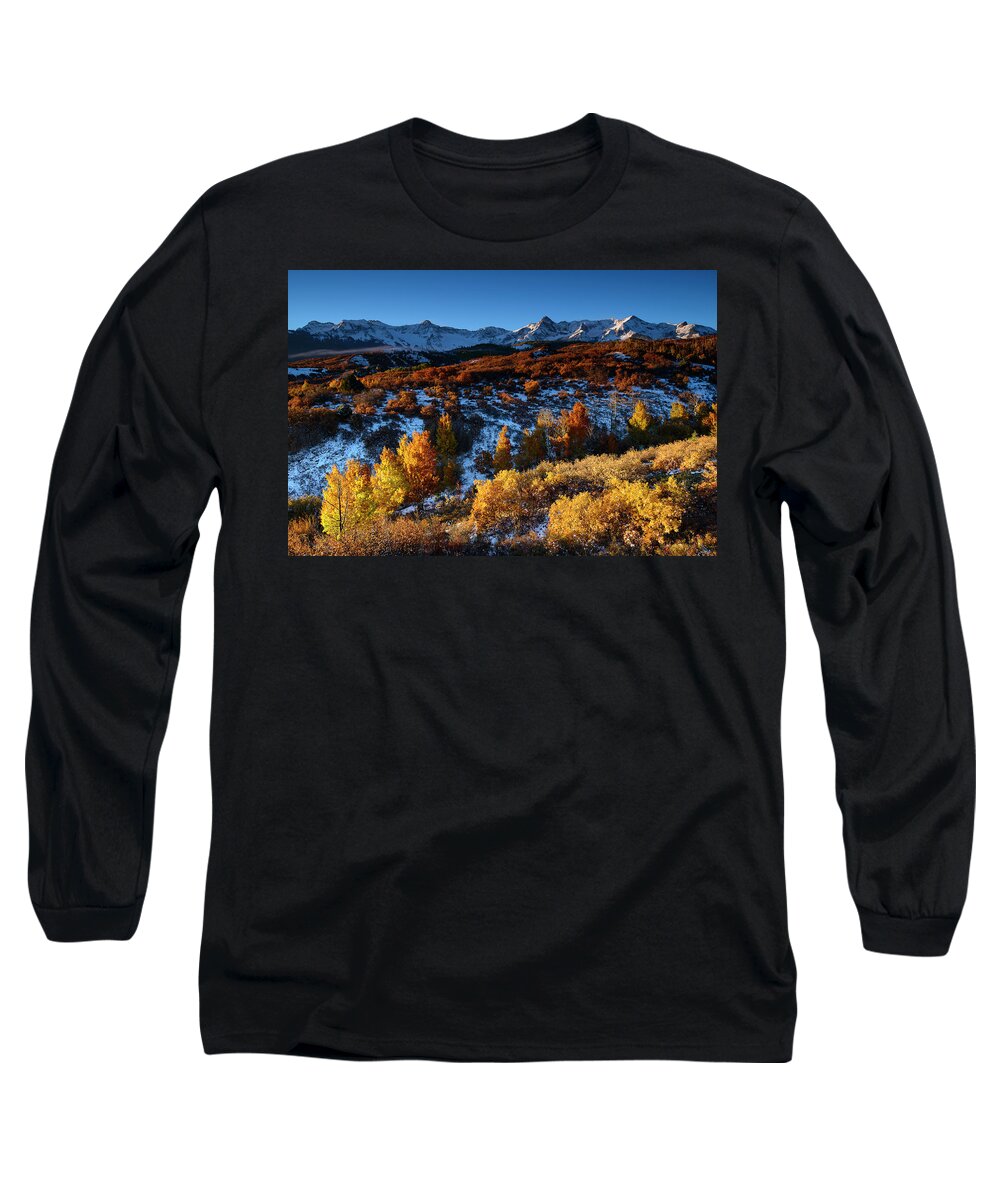 Colorado Long Sleeve T-Shirt featuring the photograph San Juan Sunrise by James Covello