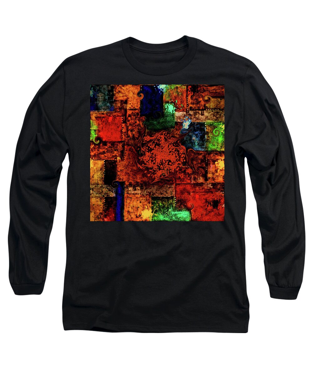 Painting Long Sleeve T-Shirt featuring the painting Scatter Dash by Art by Gabriele