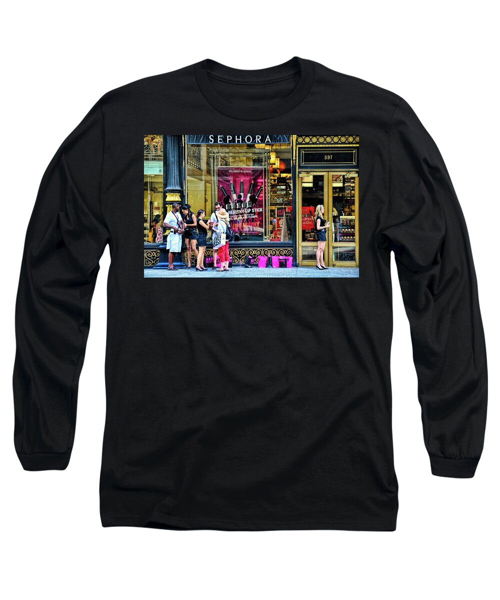New York Long Sleeve T-Shirt featuring the photograph Sephora by Paul Coco