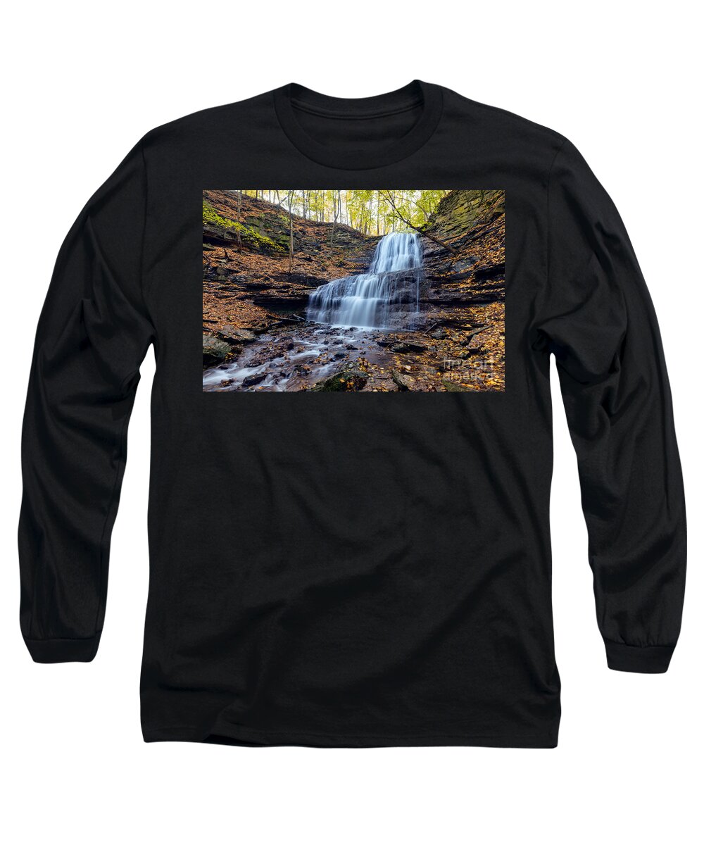 Photography Long Sleeve T-Shirt featuring the photograph Sherman Falls by Alma Danison