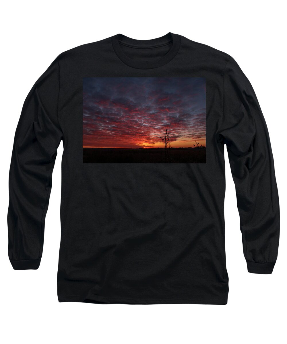 Sunrise Long Sleeve T-Shirt featuring the photograph Sun Rise on Land by Sandra J's