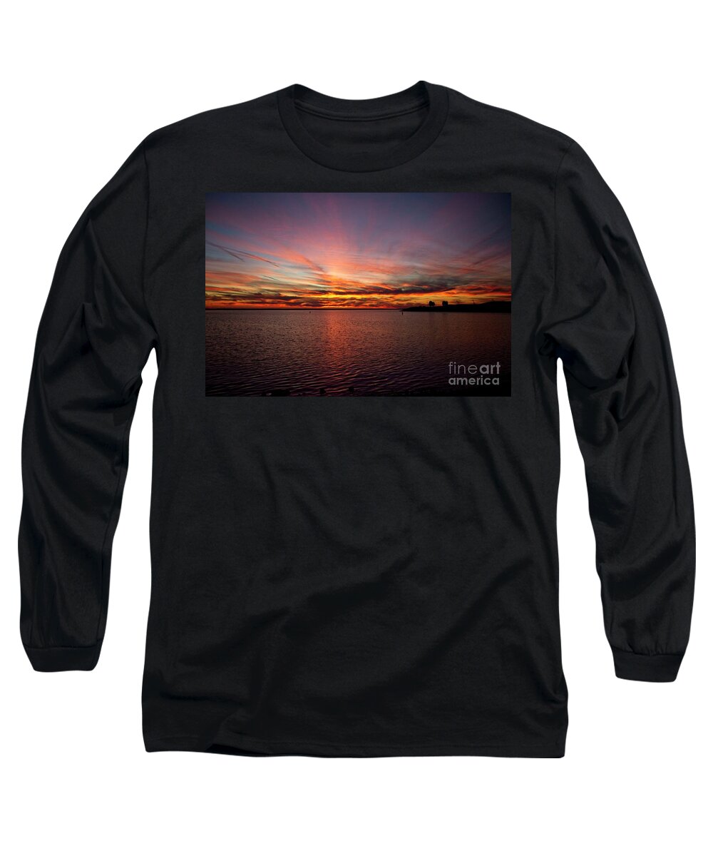 Sunset Long Sleeve T-Shirt featuring the photograph Sunset over Canada by Jim Lepard