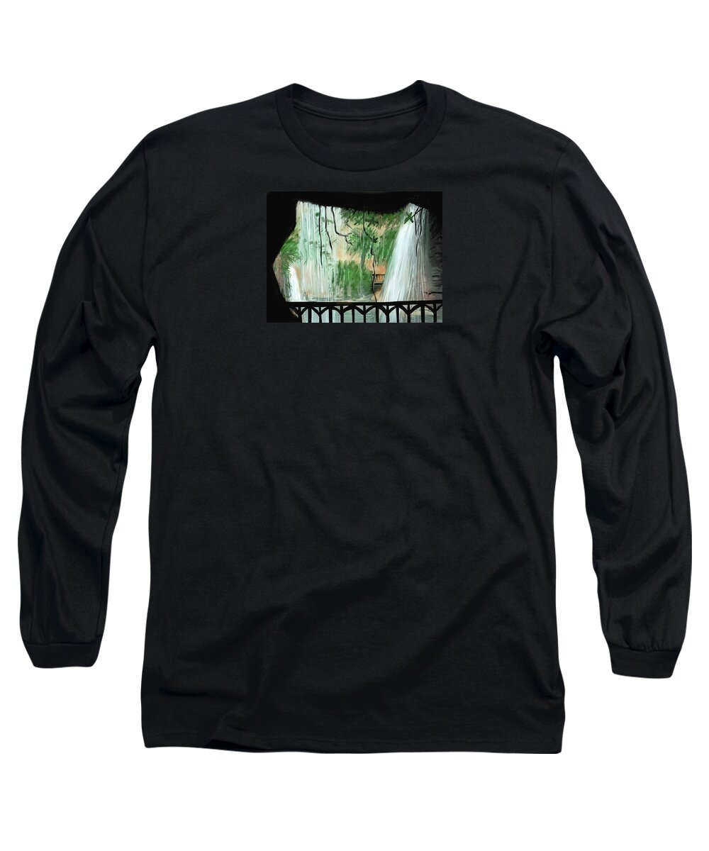 Grotto Long Sleeve T-Shirt featuring the painting The Grotto by Jean Pacheco Ravinski