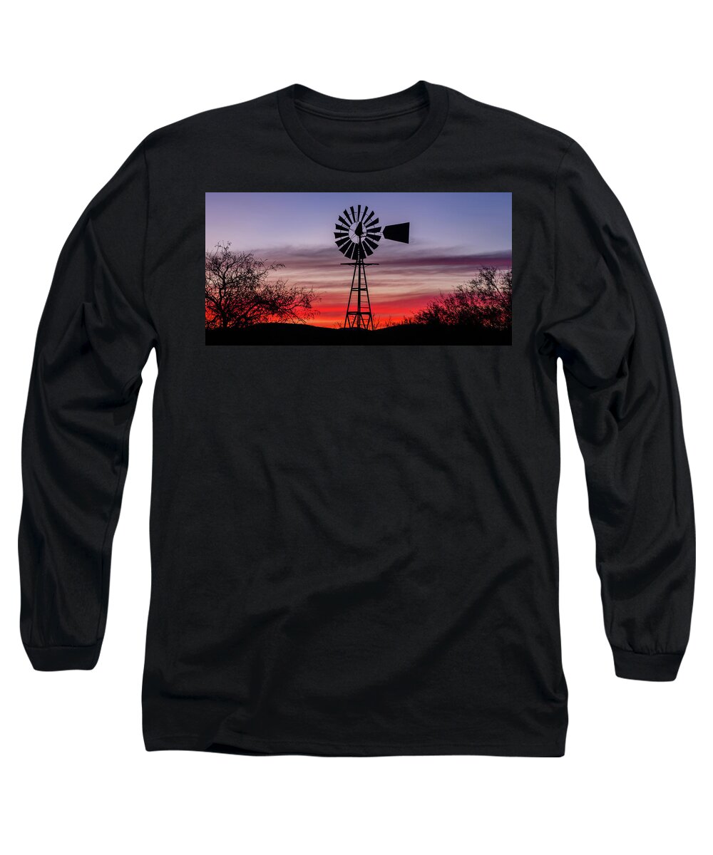 Twilight Long Sleeve T-Shirt featuring the photograph Tombstone Twilight by Gary Migues