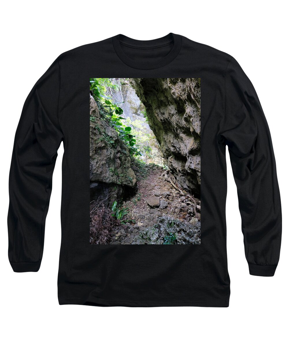 Landscape Long Sleeve T-Shirt featuring the photograph Trails through the valley by Eric Hafner