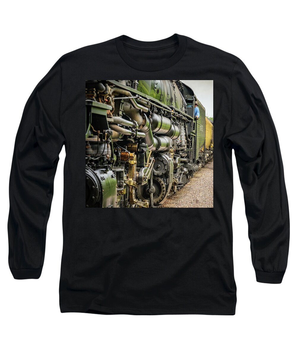 Tourism Long Sleeve T-Shirt featuring the photograph UP Big Boy Engine Profile by Laura Hedien