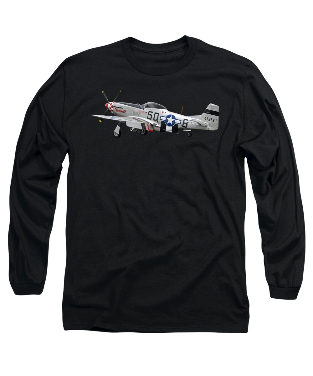 P-51 Long Sleeve T-Shirt featuring the photograph Well Earned Rest P-51 by Gill Billington