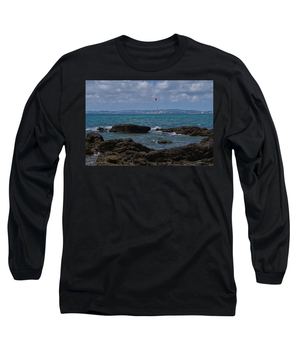 Wind Surfing Long Sleeve T-Shirt featuring the photograph Wind Powered by Eric Hafner