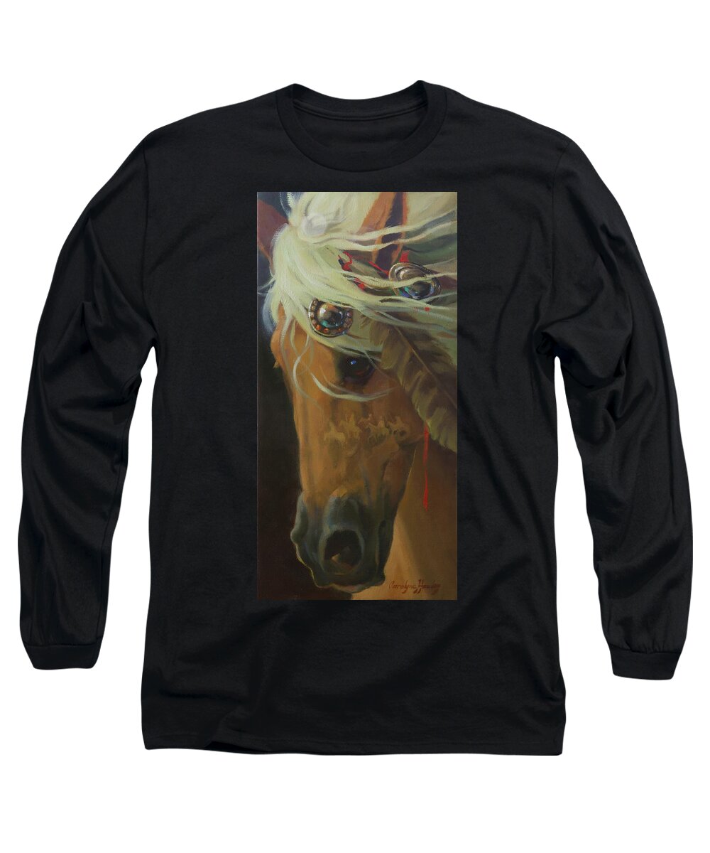 Western Art Long Sleeve T-Shirt featuring the painting Wind Song by Carolyne Hawley