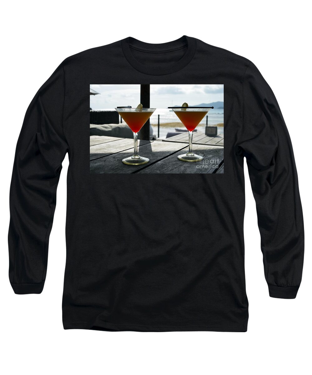 Cocktails Long Sleeve T-Shirt featuring the photograph Cocktails #1 by Thomas Schroeder