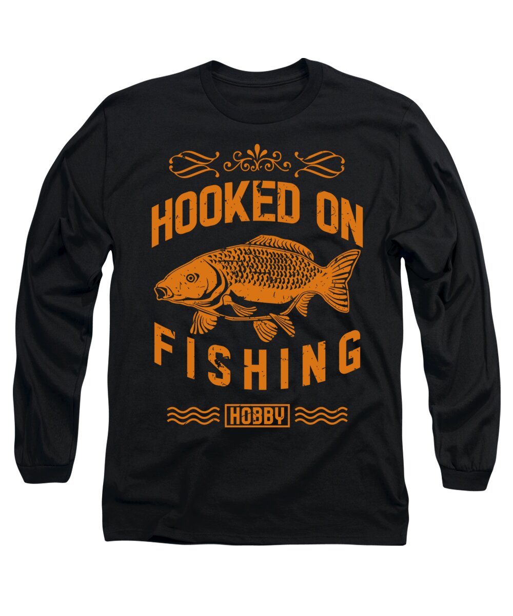 Fish Fishing Angler Fisherman Fishing Carp Pike Gift #1 Long Sleeve T-Shirt  by Alessandra Roth - Fine Art America