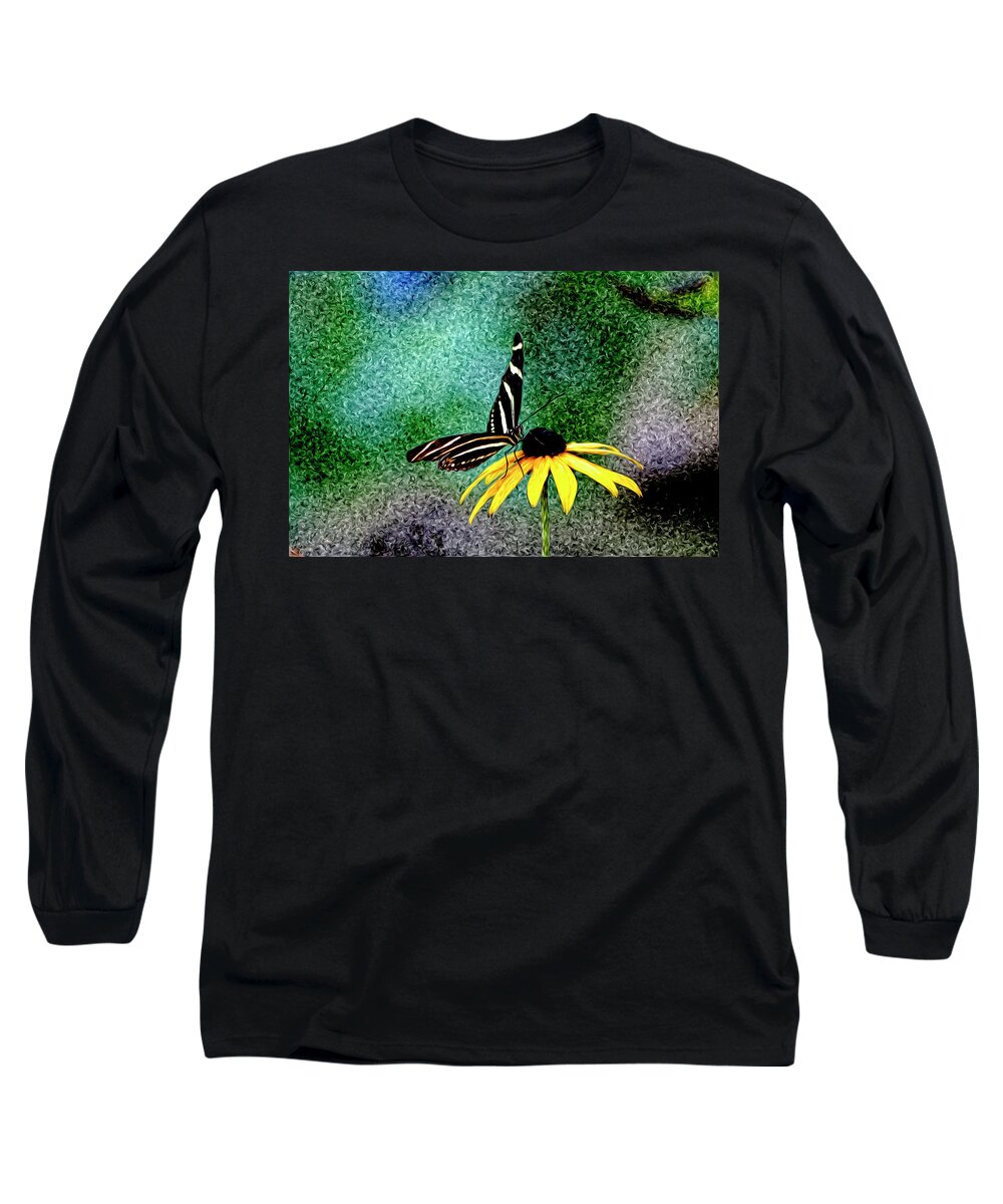 Digital Long Sleeve T-Shirt featuring the painting Landing Pad by Anthony M Davis