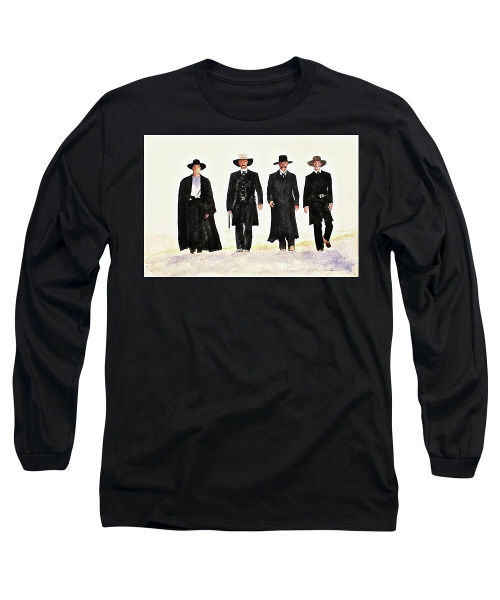  Long Sleeve T-Shirt featuring the painting Tombstone #1 by John Glass