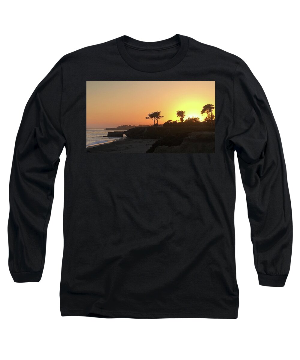 Jennifer Kane Webb Long Sleeve T-Shirt featuring the photograph West Cliff Silhouette #2 by Jennifer Kane Webb