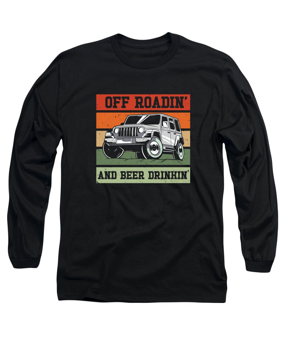 Road Long Sleeve T-Shirt featuring the digital art Off Road 4X4 Wheeler Offroading Dirt Mudding #13 by Toms Tee Store