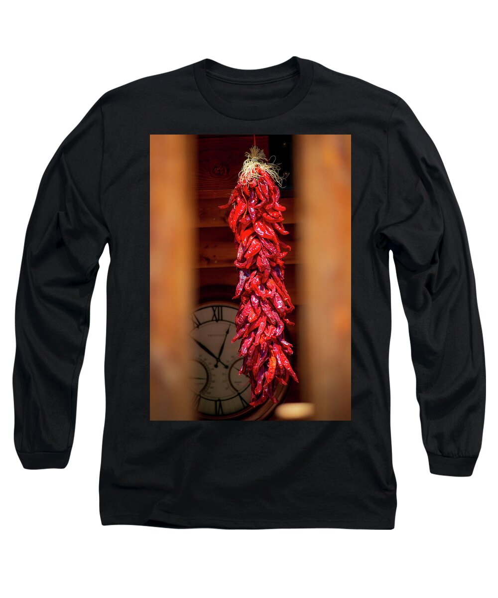 Taos Long Sleeve T-Shirt featuring the photograph Chile Ristra #2 by Elijah Rael