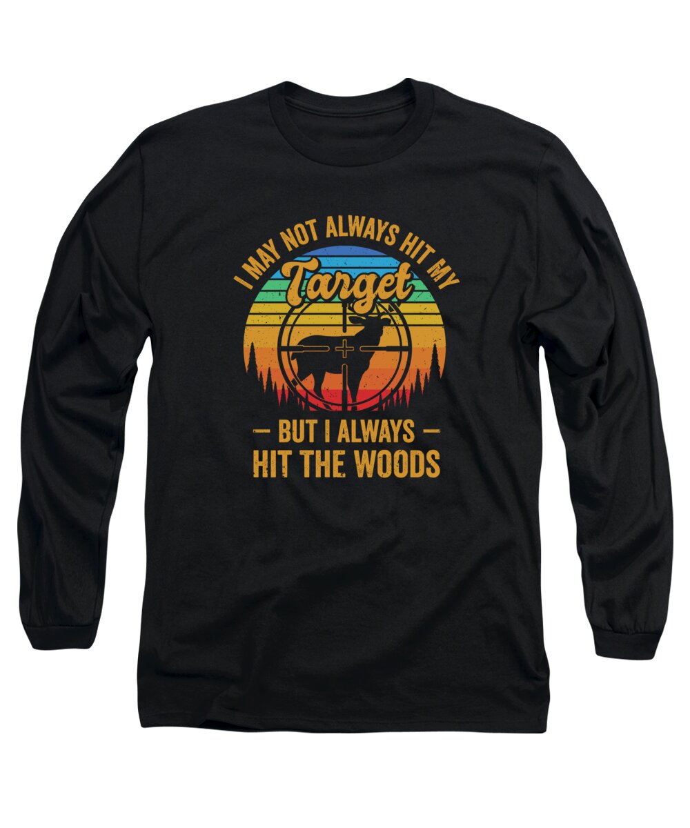 Hunting Long Sleeve T-Shirt featuring the digital art Deer Hunting Bow Hunter #2 by Toms Tee Store