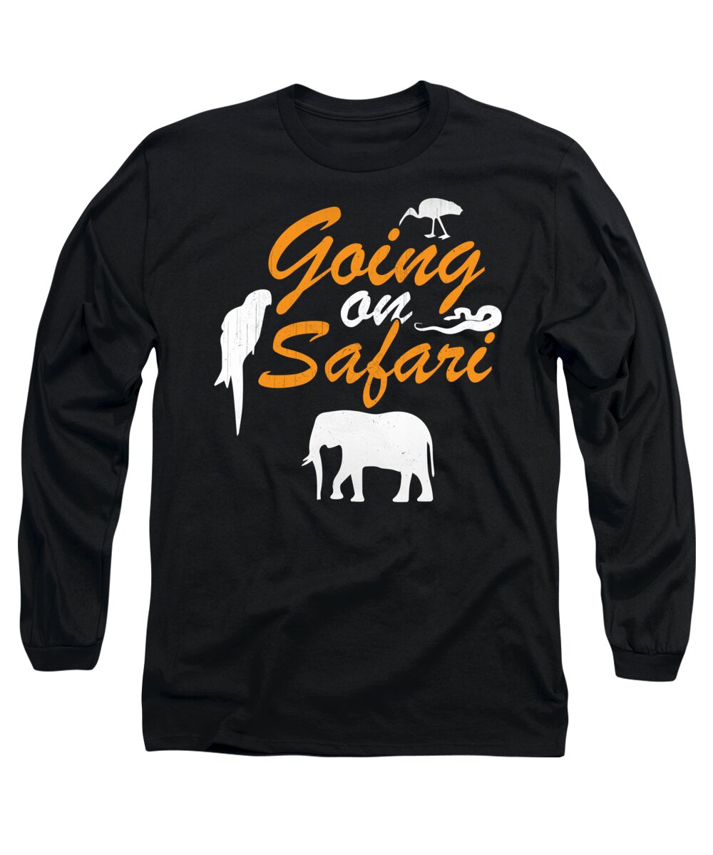 Safari Long Sleeve T-Shirt featuring the digital art Safari Africa Wildlife Zoo Wilderness Zookeeper #2 by RaphaelArtDesign