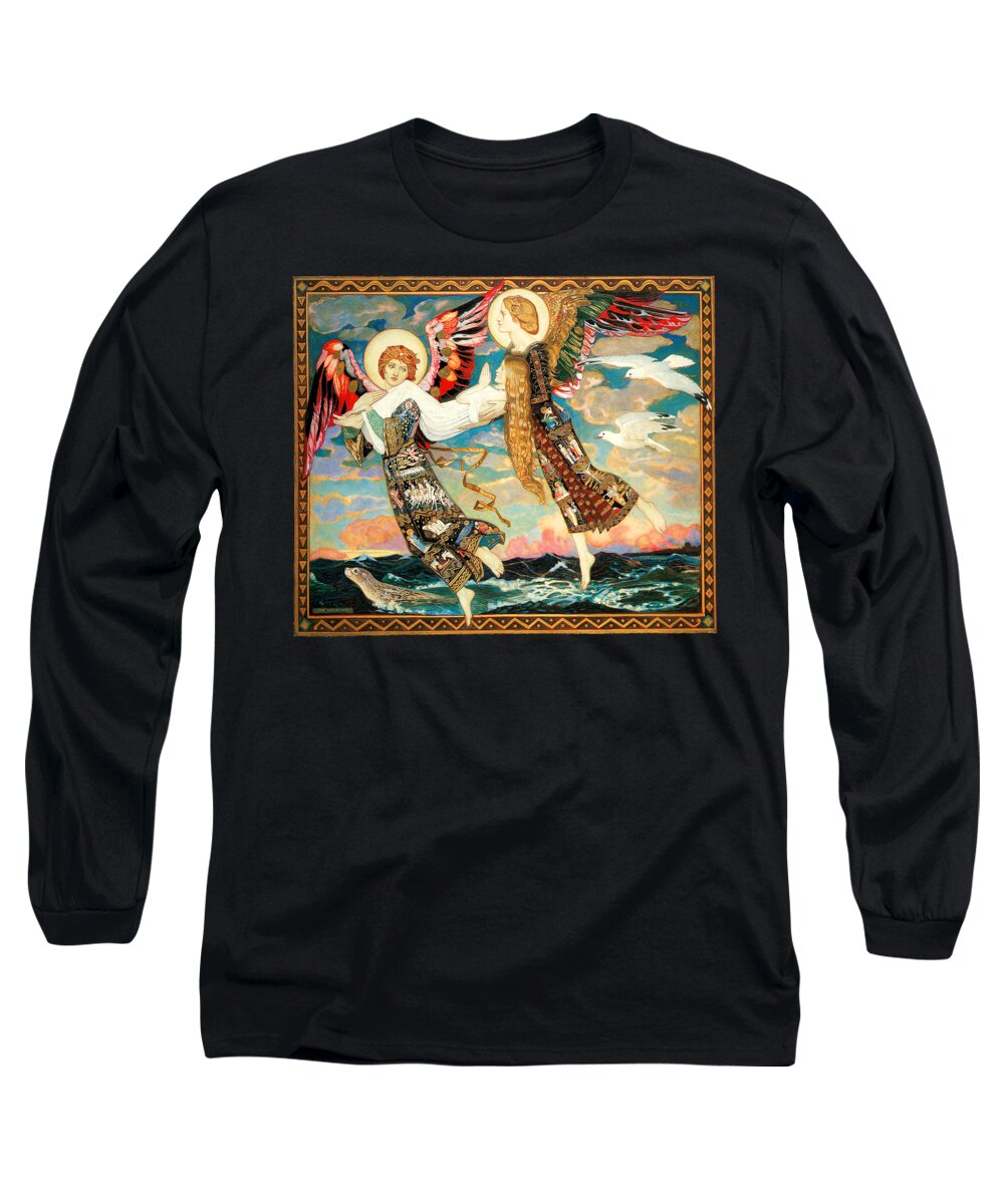 Saint Long Sleeve T-Shirt featuring the painting Saint Bride 1913 #2 by John Duncan