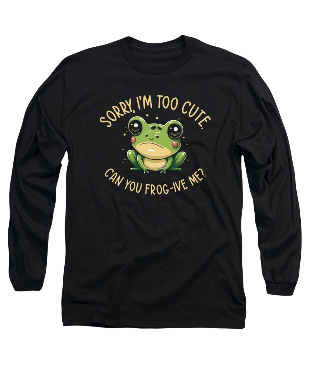 Frog Long Sleeve T-Shirt featuring the digital art Red Eyed Tree Frog Cute Rainforest Amphibian #28 by Toms Tee Store