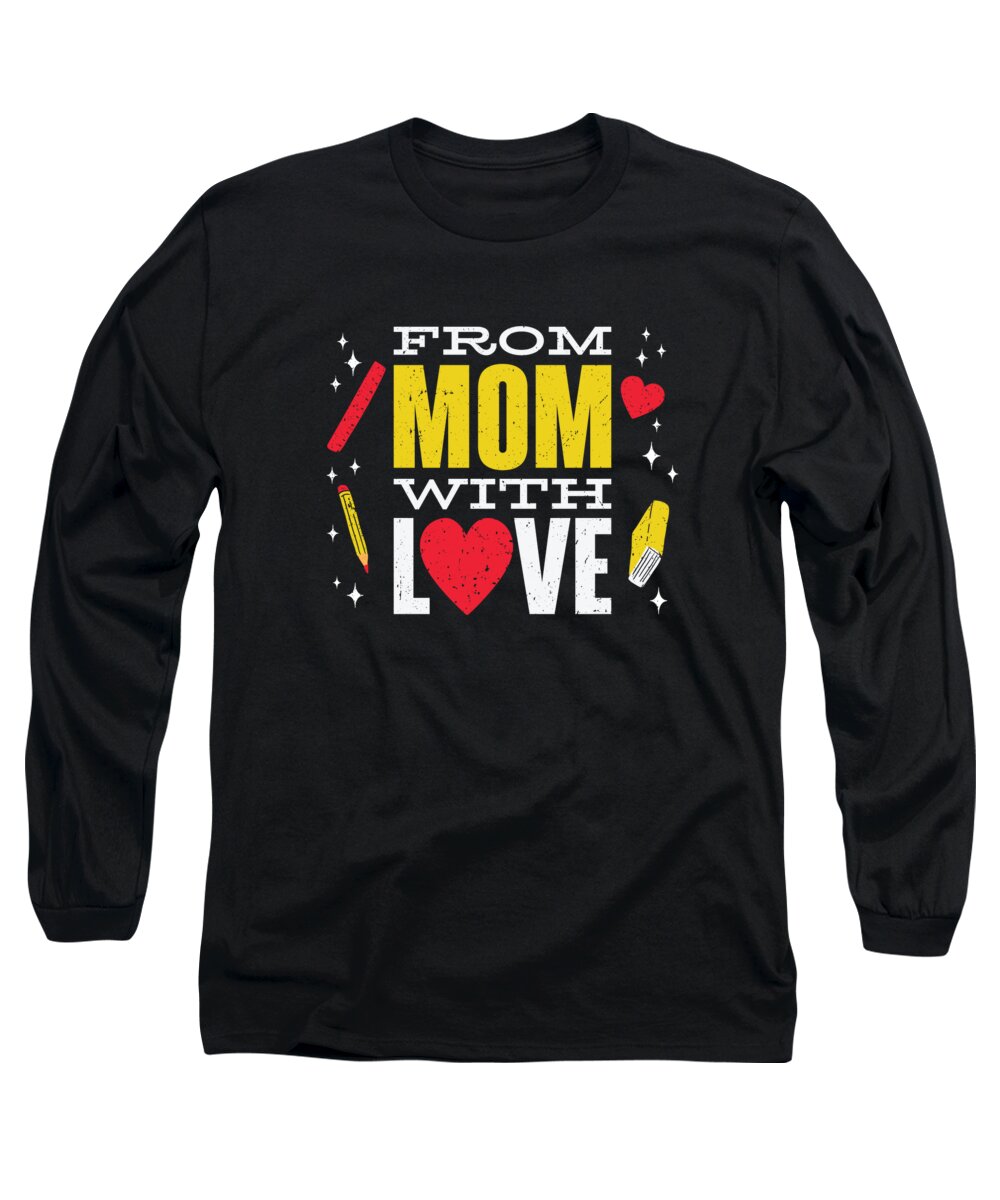 Mothers Day Long Sleeve T-Shirt featuring the digital art Mothers Day Teacher Grandma Teaching Mother #4 by Toms Tee Store