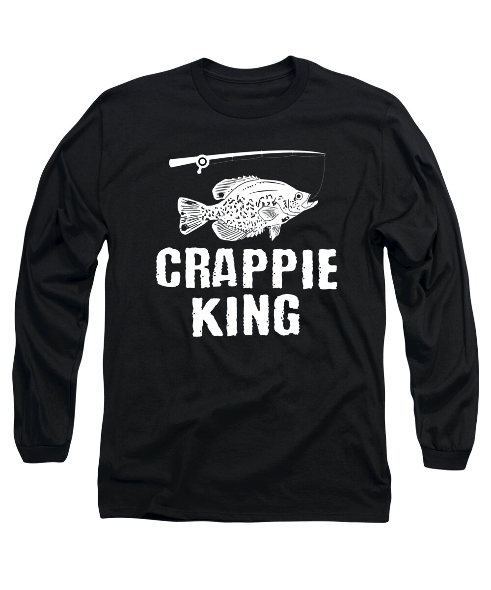 Funny Black Crappie Fishing Freshwater Fish Gift #41 Long Sleeve T-Shirt by  Lukas Davis - Fine Art America