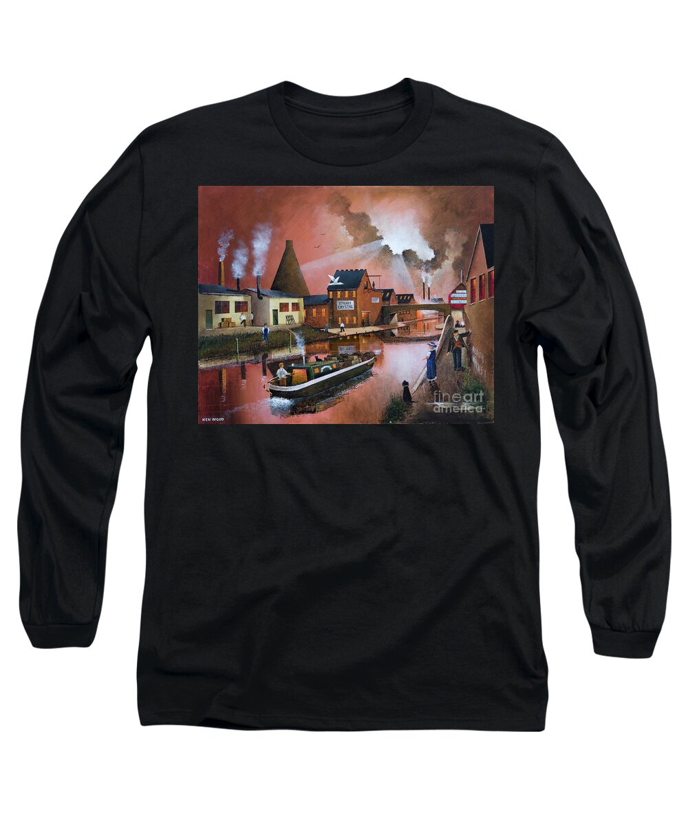 England Long Sleeve T-Shirt featuring the painting The Wordsley Cone Stourbridge - England by Ken Wood