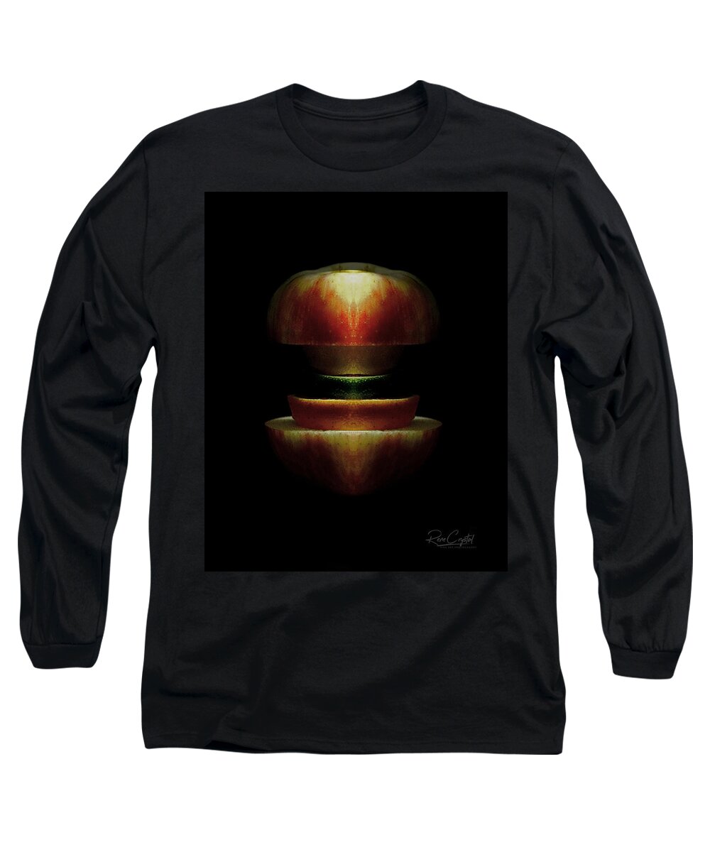 Apples Long Sleeve T-Shirt featuring the photograph A Split Decision by Rene Crystal