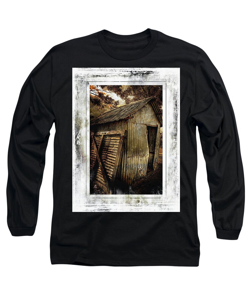 Shed Long Sleeve T-Shirt featuring the photograph Abstract Vintage Shed by Michelle Liebenberg